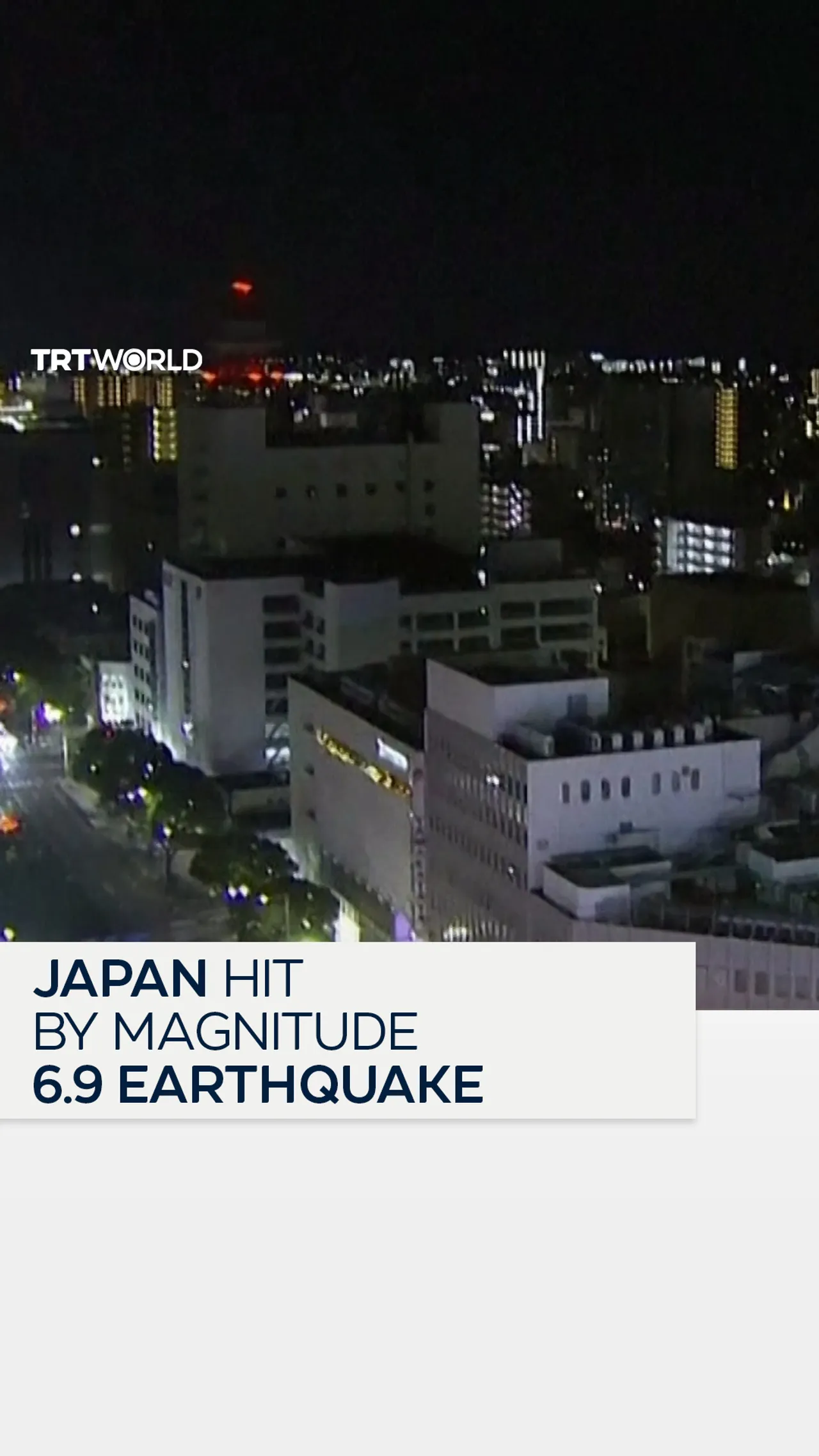 Magnitude 6.9 earthquake hits off Japan's southwest coast